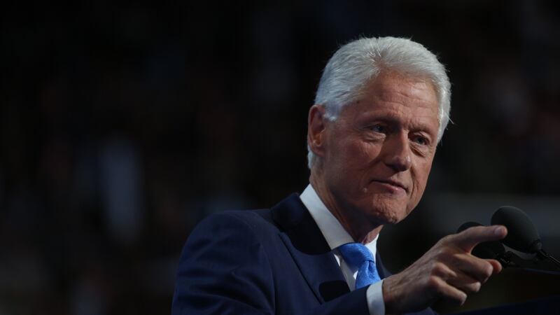 Bill Clinton speaks on the second day of the Democratic National Convention at the Wells Fargo Center in Philadelphia, July 26th, 2016. Photograph: Damon Winter/The New York Times