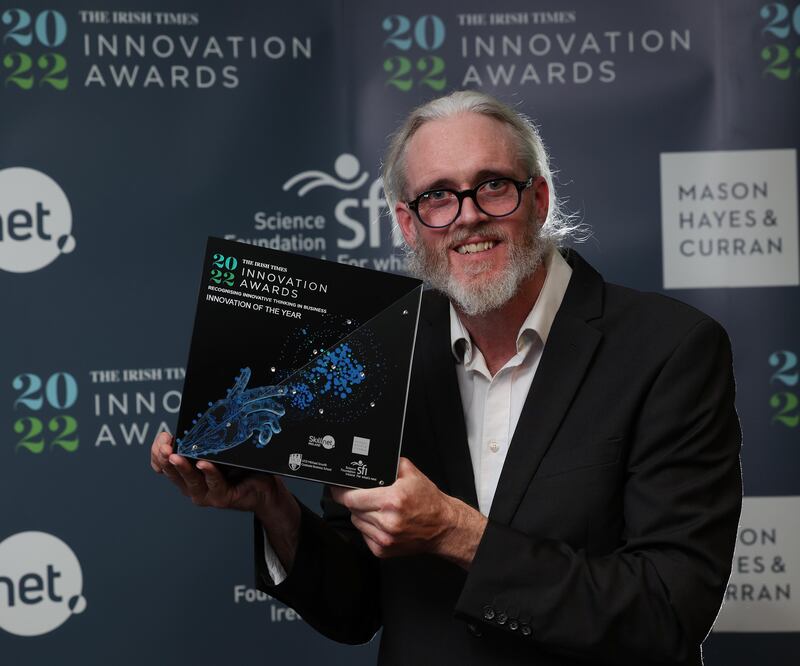 Dr Rory Mooney, chief executive of Class Medical,  the overall Innovation of the Year winner at the Irish Times Innovation Awards 2022 held in the Marker Hotel, Dublin.  Photograph: Robbie Reynolds
