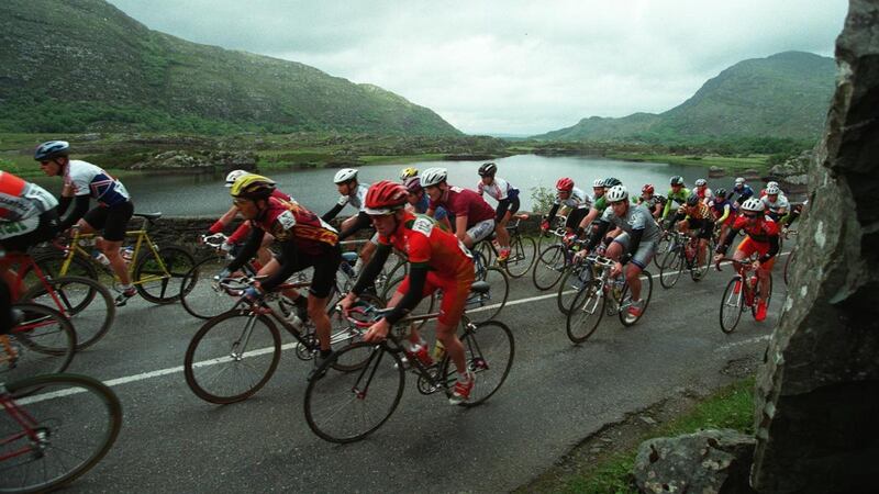 The race approaches Ladies View, Killarney, in 1997. Photograph:  Lorraine’O’Sullivan/Inpho