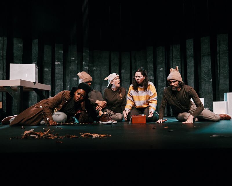 The Crow's Way, by Moonfish Theatre, with costume design by Cherie White and set design by Lian Bell. Photograph: Pato Cassinoni
