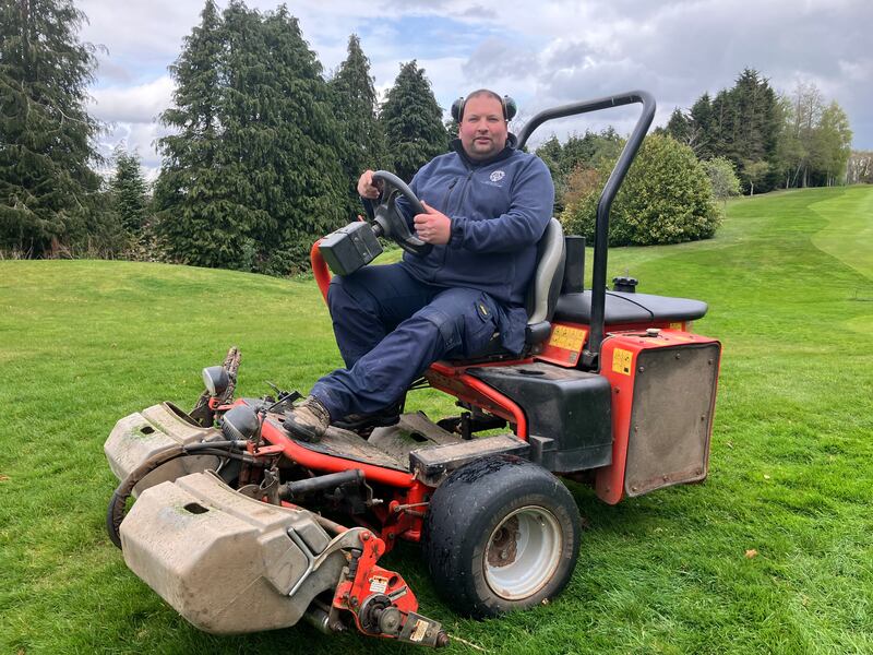 Casey Taylor, assistant course manager at Holywood golf club