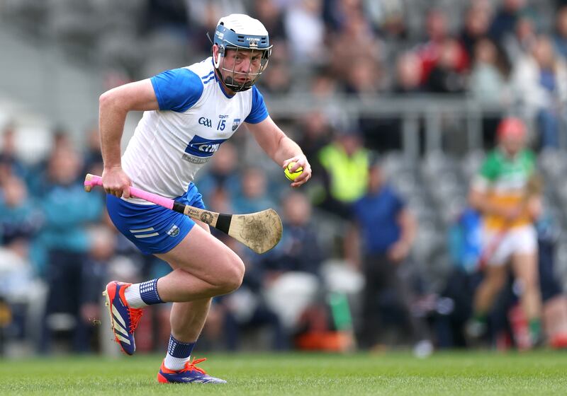 Waterford’s Stephen Bennett on the march during the Allianz Hurling League Division 1B final against Offaly. Photograph: James Crombie/Inpho
