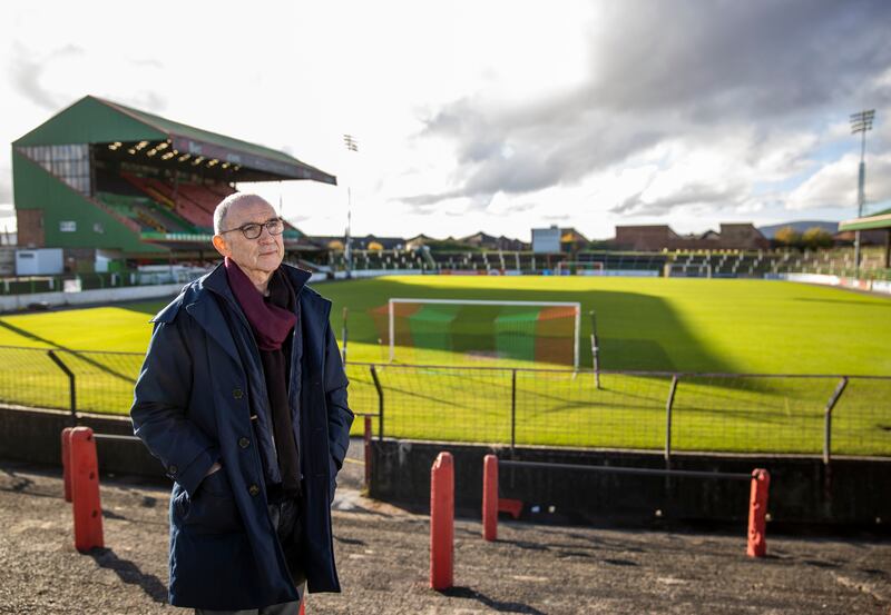 O'Neill at the Oval, where he might have played for Glentoran if not for bus complications. Photograph: Liam McBurney for The Irish Times
