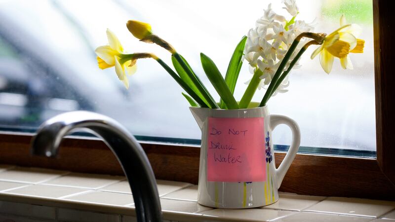The Rochford-Brennan home where warning signs are placed adjacent to all taps  Photograph: Brian Farrell/The Irish Times