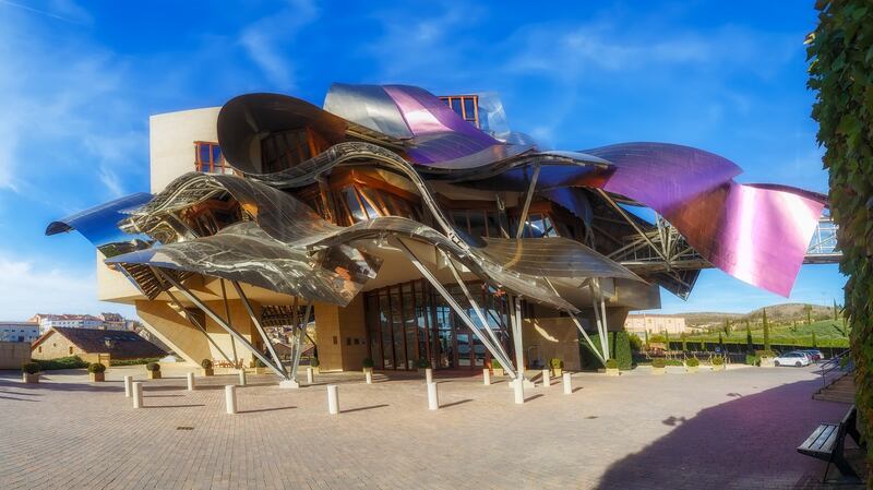 Luxury Hotel in Marques de Riscal winery designed by Frank Gehry