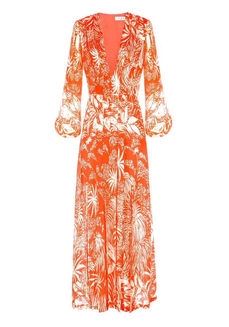 Orange floral dress, €315, Rixo London, Brown Thomas