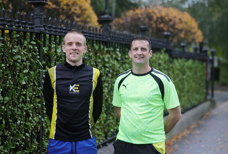 Gary Mills (left) and Dara O'Connor. Runners. Photograph: Alan Betson

