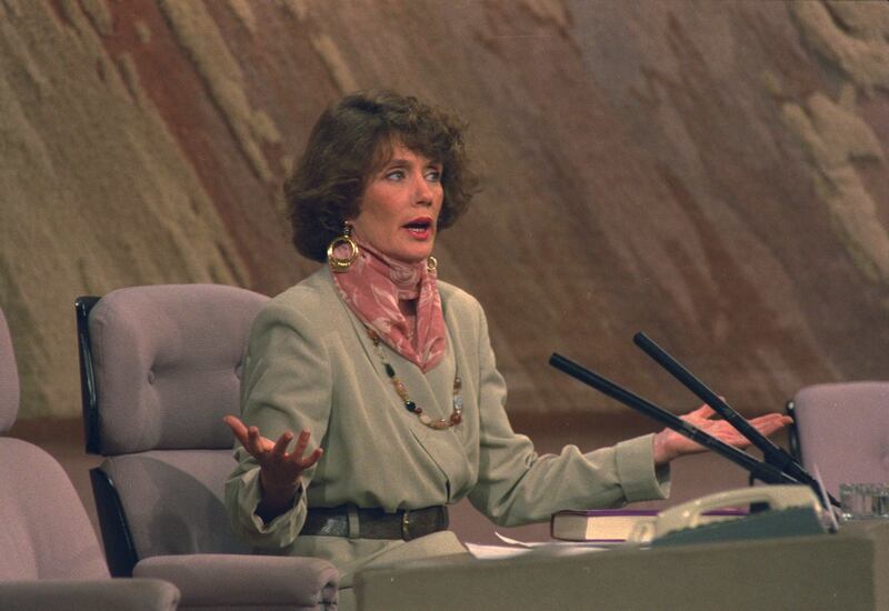 Annie Murphy appeared on The Late Late Show in 1993 to talk about her revelation that Bishop Eamonn Casey had made her pregnant. Photograph: RTE