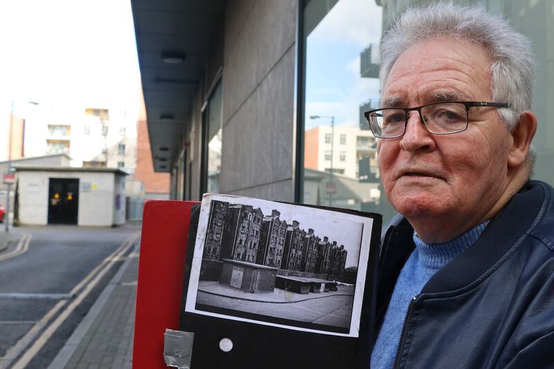 Terry Fagan at the spot where a wall was built to separate the red light district in Monto from local residents. Photograph: Ronan McGreevy