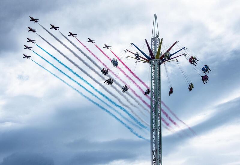 Flying high, Bray. Photograph: Sean Kennedy
