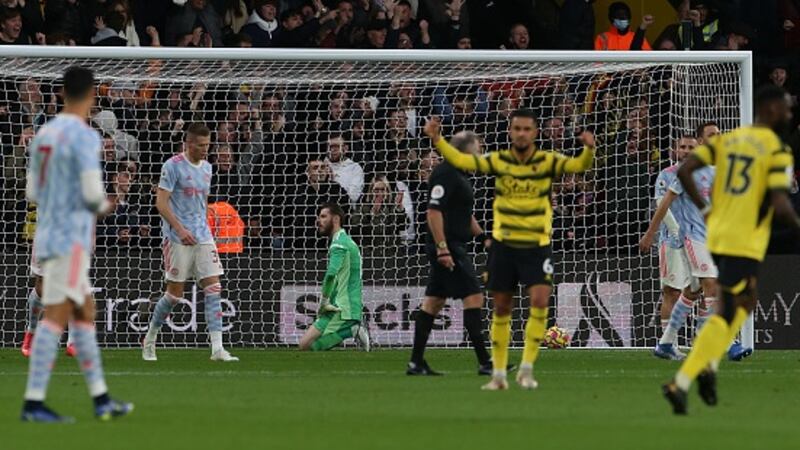 David de Gea during Manchester United’s defeat to Watford in November. Photograph: Matthew Peters/Getty Images