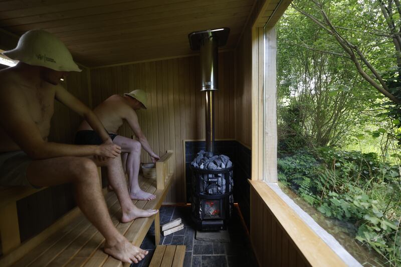 Cian Boland's sauna. Photograph: Nick Bradshaw