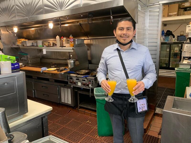 Carlos Alexander Martinez runs my Mel’s and does a smooth job orchestrating the seating and serving. Photograph: Peter Murtagh