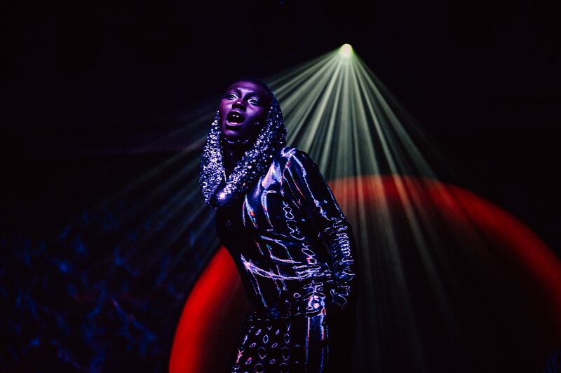 WAKE: Felicia Olusanya captivated audiences in thisispopbaby's hit show, journeying from Dublin Fringe Festival to London’s West End and Manchester’s Aviva Studio. Photograph: Ruth Medjber