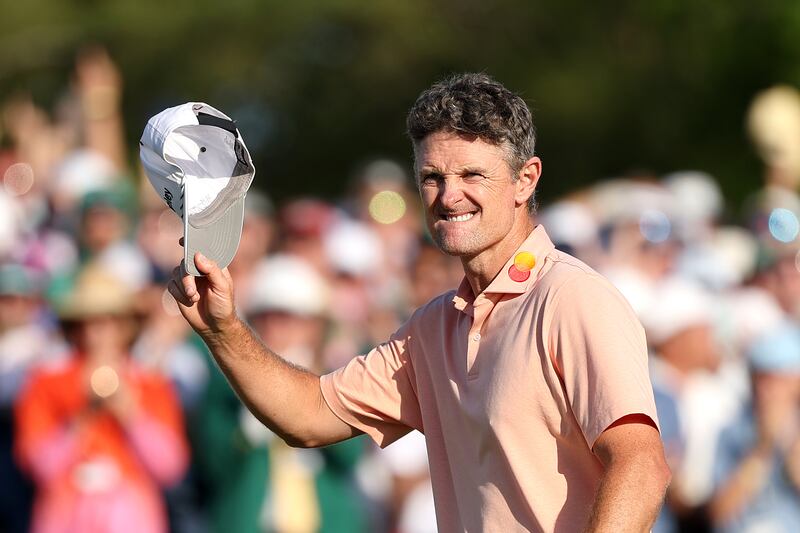 Justin Rose: produced a remarkable effort in his final round which included 10 birdies at famed Augusta. Photograph: Richard Heathcote/Getty Images