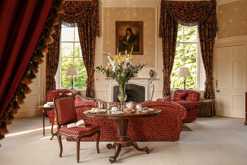 Breakfast room service at Glenapp Castle in Ayshire, Scotland
