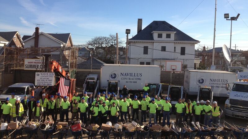 Navillus staff helped in relief work at Storm Sandy at Rockaway in New York.