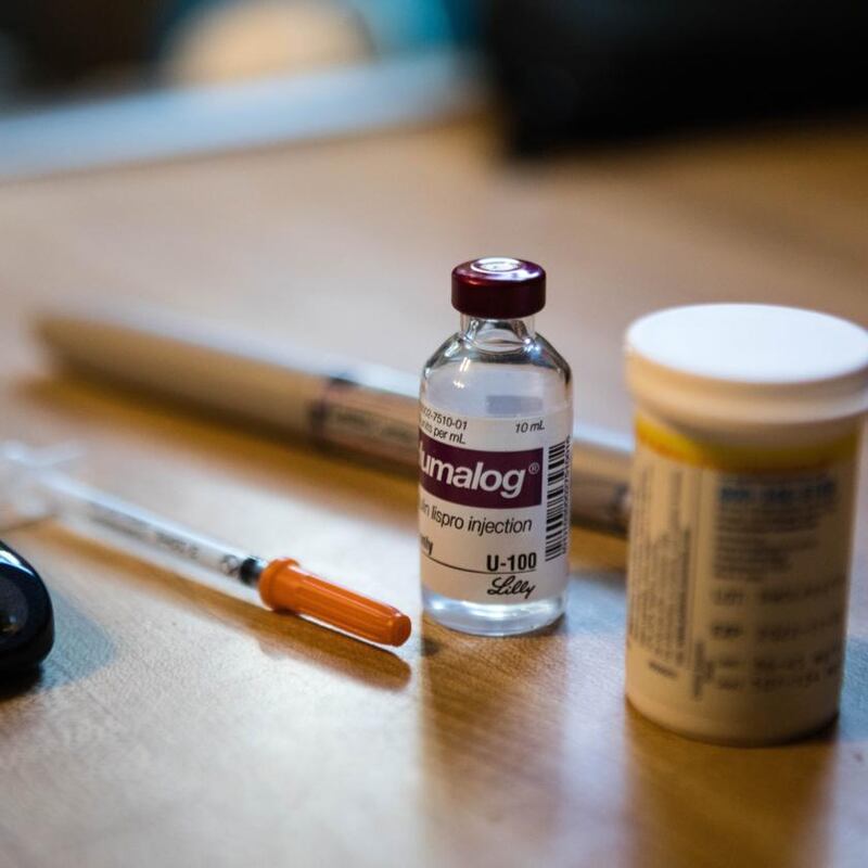 Brian Shelton’s diabetes treatment supplies in Elyria, Ohio. Photograph: Amber N Ford/The New York Times