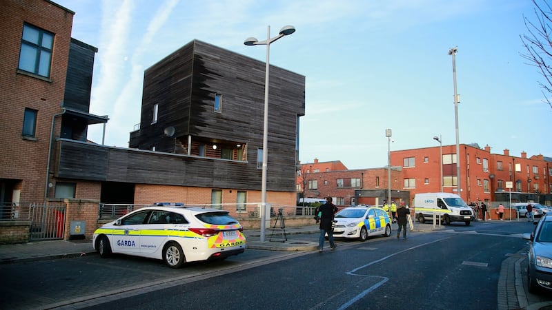 Gardaí  and Emergency Response Unit officers were carrying out a raid of a private home when the shooting began. Photograph:  Nick Bradshaw/The Irish Times