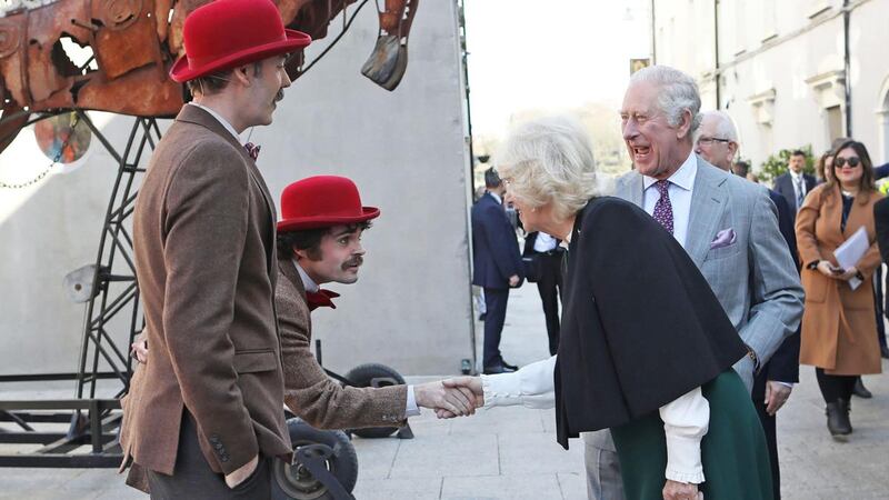 Prince Charles and Camilla, the Duchess of Cornwall, arrive in Waterford. Photograph: Julien Behal Photography