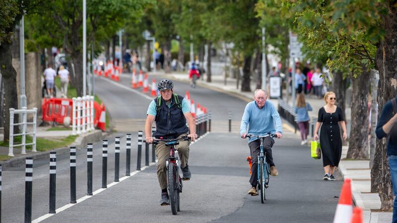 The segregated cycleway from Blackrock to Sandycove is due to be completed in about a week’s time. Photograph: Tom Honan