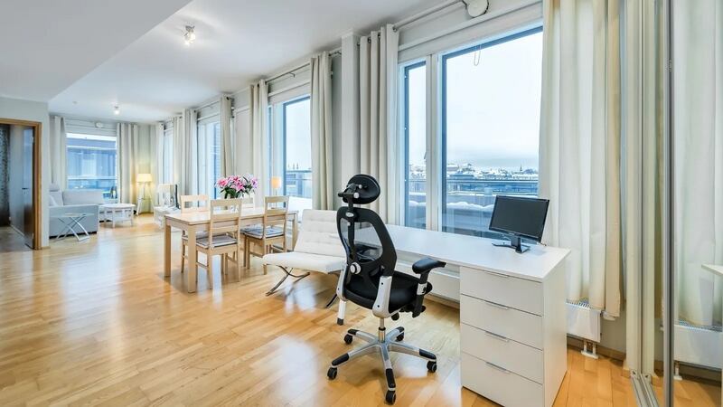 Estonia: This fully furnished penthouse is  in the heart of the city