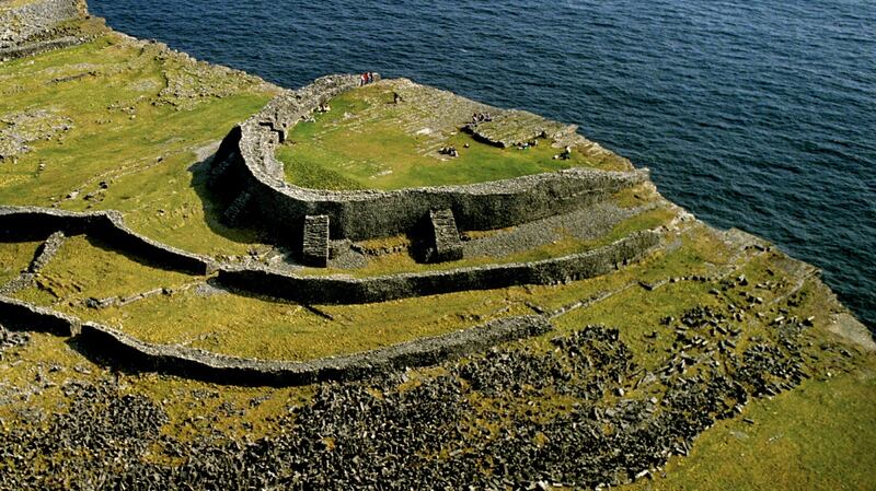 See the ancient clifftop fortress of Dún Aonghasa on Inis Mor.