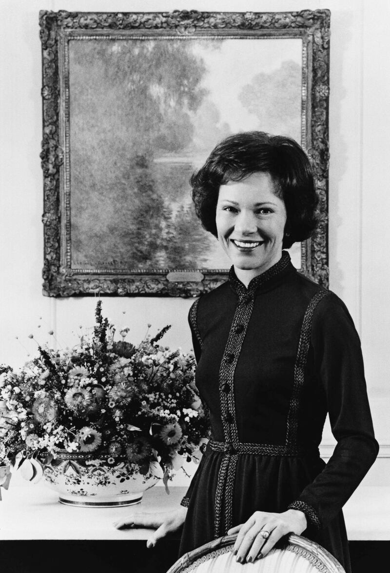 Rosalynn Carter in the Vermeil Room of the White House in 1977.  Photograph: The White House via AP