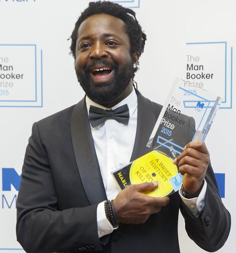 Marlon James after his Booker prize win for 'A Brief History of Seven Killings'  in 2015. Photograph:  Tolga Akmen/Anadolu Agency/Getty Images