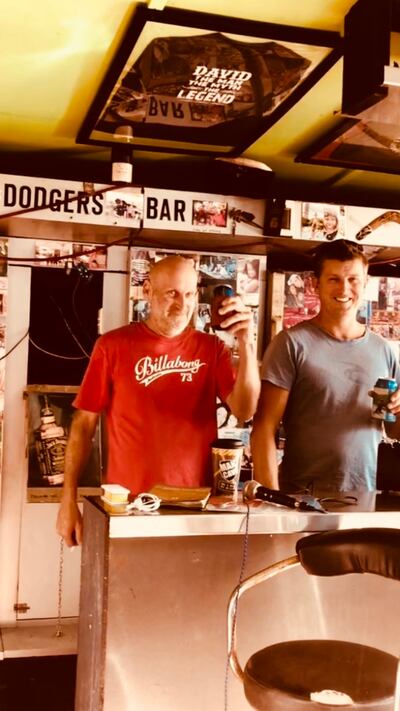 Co-workers Badger and Robbie.