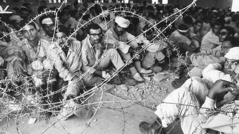 Egyptian prisoners being held during the Yom Kippur war of 1973. Photograph: Tony McGrath/The Observer
