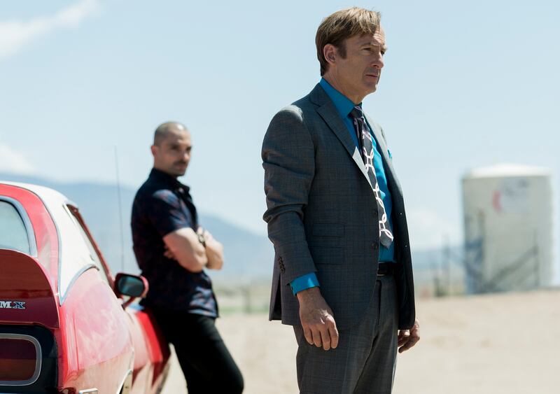 Michael Mando and Bob Odenkirk in series 5 of Better Call Saul