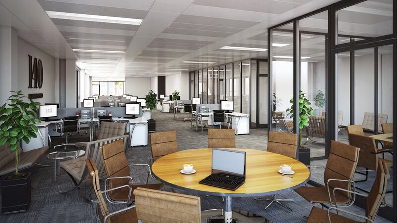 Interior offices in the newly developed 140 Pembroke Road in Ballsbridge