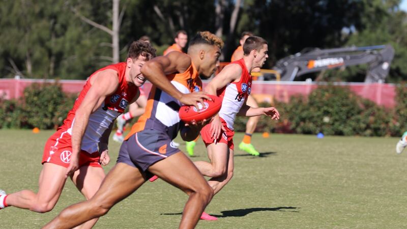 Callum Browne: ‘I know I have the speed and strength. If I know I have my man rattled, I know that I can compete.’ Photograph: Alison Zell/GWS Giants