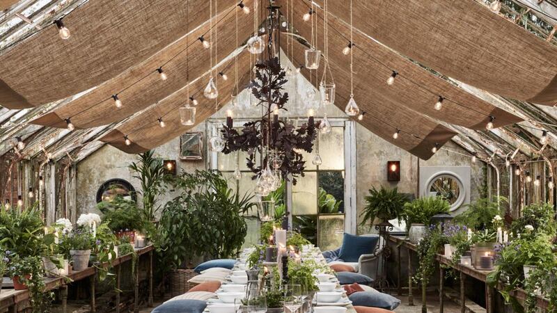 Tented ceiling can be recreated with lengths of hessian. Photograph:  Neptune