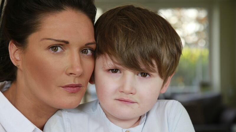 Suzanne Voakes and her son Rian (6). Photograph: Nick Bradshaw