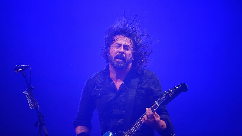 Dave Grohl on stage in Dublin.  Photograph: Nick Bradshaw/The Irish Times