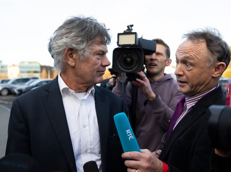 Gerry 'The Monk' Hutch did not want to answer questions about the Special Criminal Court from RTÉ's Paul Reynolds. Photograph: Sam Boal/Collin Photos 
 


