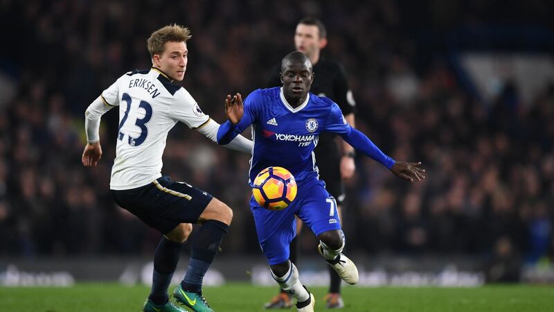Chelsea’s N’Golo Kante: has been named among the 15 midfielders in contention to make FIFA/Fifpro’s team of the year. Photograph: Getty Images