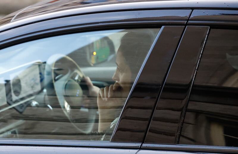 Minister for Media Catherine Martin outside her department on Friday morning. Photograph: Nick Bradshaw for The Irish Times