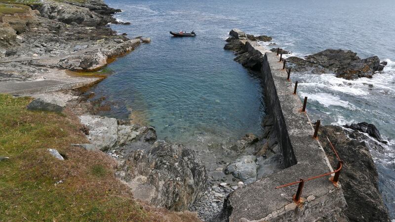 The pier on Inishark Island. File photograph: Joe O’Shaughnessy.