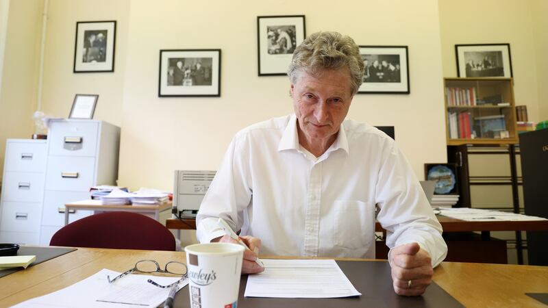 Irish Red Cross general secretary Liam O’Dwyer in the charity’s office on Merrion Square, Dublin. ‘We’re coming under a lot of pressure and people are giving out about it, and they’re right it is slow, that’s simply the reality,’ he says. Photograph: Sam Boal