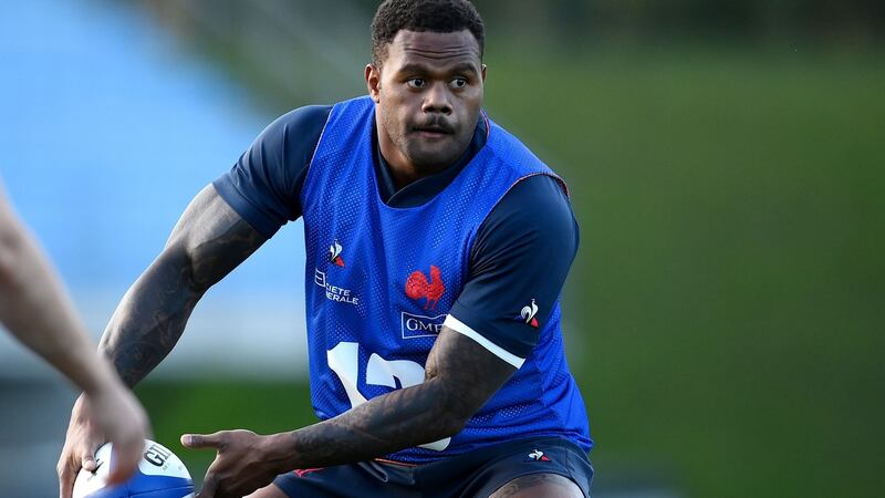 France centre  Virimi Vakatawa. Photograph:  Franck Fife/AFP via Getty Images