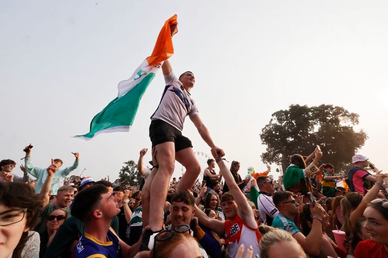 The Wolfe Tones play the main stage on final day of Electric Picnic 2024 at Stradbally, Co Laois. Photograph: Alan Betson
