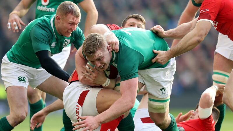 Dan Leavy delivered another powerful performance at the Aviva. Photograph: Bryan Keane/Inpho
