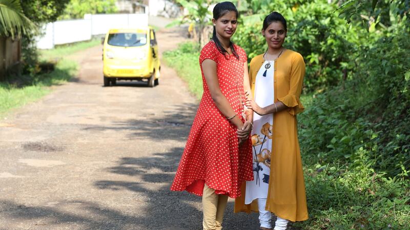 Della James and Ketziya George in Angamaly on the outskirts of Kochi, Kerala. Photograph: Sivaram V