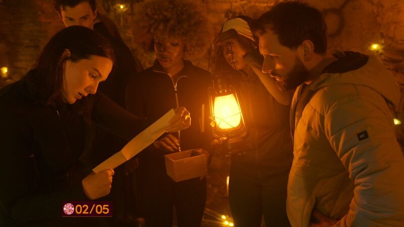 The Traitors Ireland finale: Kelley, Nick, Oyin, Vanessa and Ben. Photograph: RTÉ