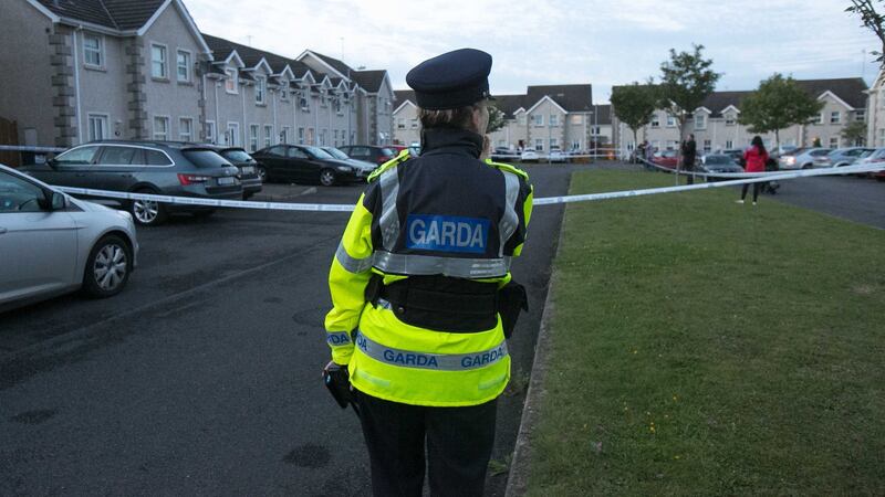The scene at Mill Close following a shooting in Stamullen Co Meath. Photograph: Gareth Chaney/Collins