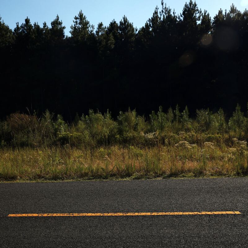 A stretch of Old Salkehatchie Highway, not far from where Alex Murdaugh was shot. Photograph: Travis Dove/New York Times