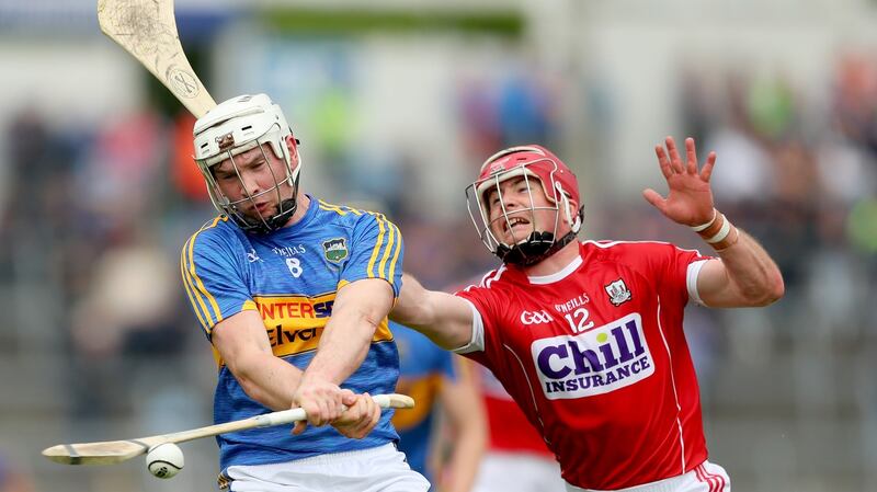 Brendan Maher: his switch to wing-back at the interval helped improve   Tipperary  and he turned over two balls early in the second half to signal their fresh intent.  Photograph: James Crombie/Inpho